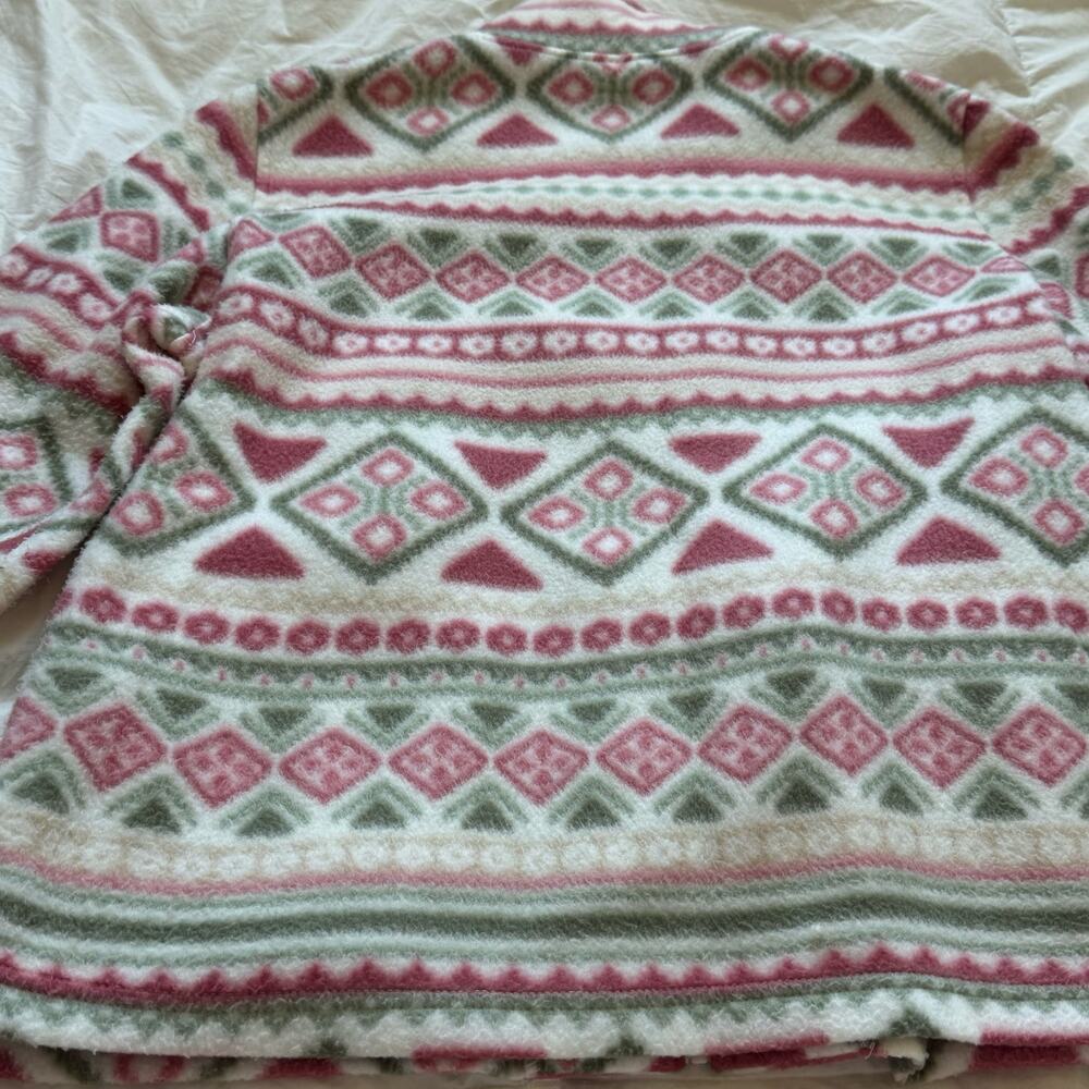 Alfred Dunner full zip fleece jacket womens M‎ geometric multicolor pastel soft - Picture 15 of 15
